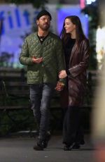 NICOLE BRYDON BLOOM and Justin Theroux Out at Washington Square Park 01/19/2023
