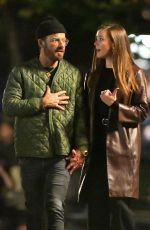 NICOLE BRYDON BLOOM and Justin Theroux Out at Washington Square Park 01/19/2023