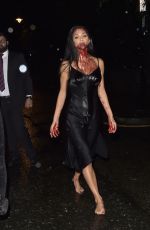 NICOLE SCHERZINGER Out in Costume with Fake Blood in London 10/29/2023