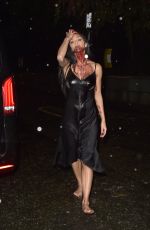 NICOLE SCHERZINGER Out in Costume with Fake Blood in London 10/29/2023