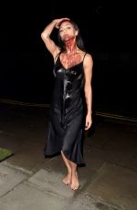 NICOLE SCHERZINGER Out in Costume with Fake Blood in London 10/29/2023