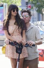 NINA DOBREV and Shaun White Out Riding a Scooter in New York 10/02/2023