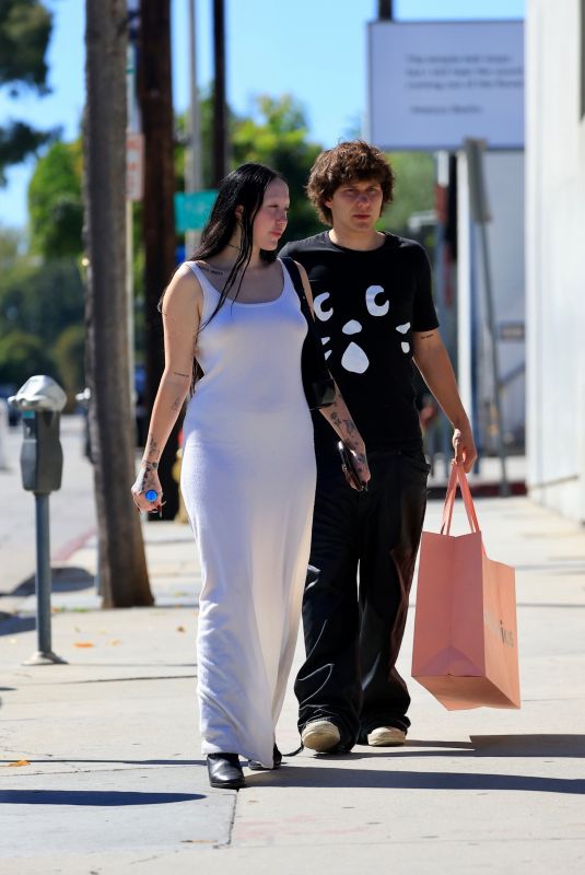 NOAH CYRUS and Pinkus Out Shopping on Melrose Avenue in Los Angeles 10/05/2023