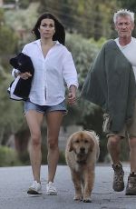 OLGA KOROTYAYEVA and Sean Penn Out with Their Dog in Malibu 10/04/2023