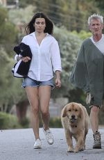 OLGA KOROTYAYEVA and Sean Penn Out with Their Dog in Malibu 10/04/2023