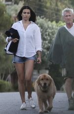 OLGA KOROTYAYEVA and Sean Penn Out with Their Dog in Malibu 10/04/2023