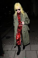 PAM HOGG Out for Burberry Dinner in London 10/12/2023