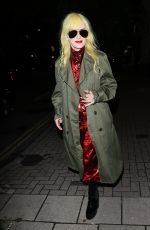PAM HOGG Out for Burberry Dinner in London 10/12/2023