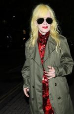 PAM HOGG Out for Burberry Dinner in London 10/12/2023