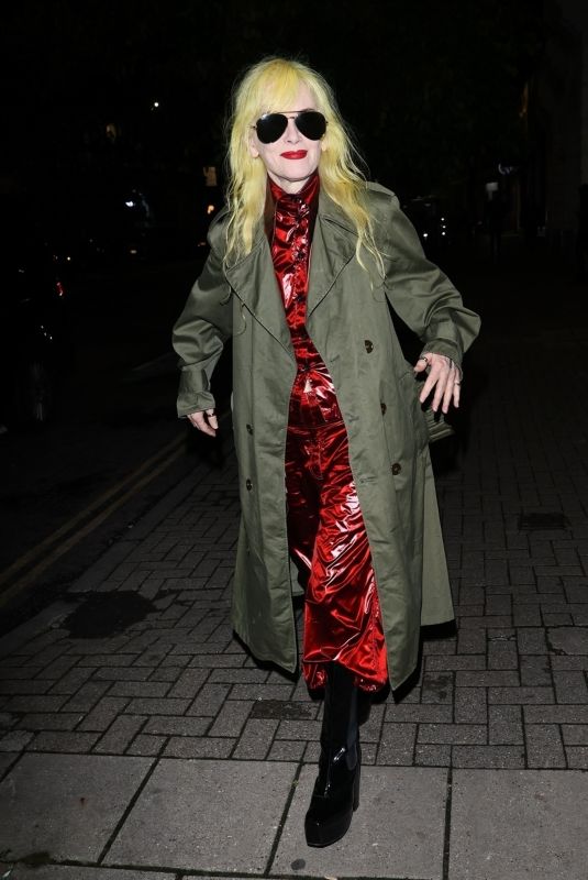 PAM HOGG Out for Burberry Dinner in London 10/12/2023