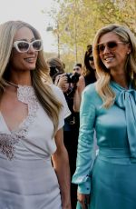 PARIS and NICKY HILTON Arrives at Stella McCartney Spring/Summer 2024 Show in Paris 10/02/2023