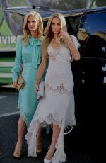 PARIS and NICKY HILTON Arrives at Stella McCartney Spring/Summer 2024 Show in Paris 10/02/2023