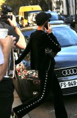 PARIS HILTON Leaves a Hotel at Paris Fashion Week 10/02/2023