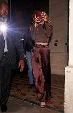 PARIS JACKSON Leaves Costes Restaurant in Paris 10/02/2023