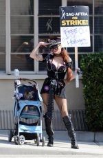 PHOEBE RPICE at SAG-AFTRA Strike at Warner Brothers Studio in Los Angeles 10/24/2023