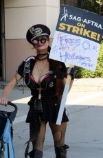 PHOEBE RPICE at SAG-AFTRA Strike at Warner Brothers Studio in Los Angeles 10/24/2023