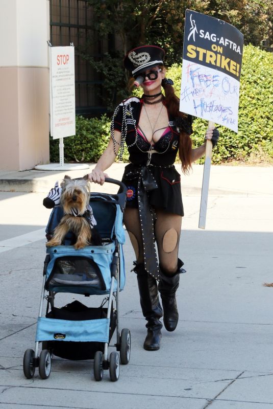 PHOEBE RPICE at SAG-AFTRA Strike at Warner Brothers Studio in Los Angeles 10/24/2023