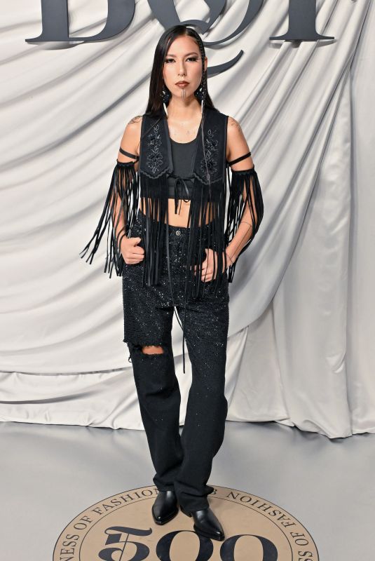 QUANNAH CHASINGHORSE at #bof500 Gala at Shangri-la Hotel in Paris 09/30/2023