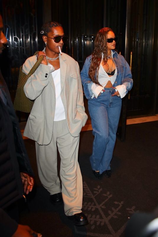 RIHANNA and ASAP Rocky Leaves His Birthday at a Private Event at RPM Raceway in Jersey City 10/06/2023