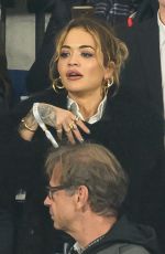 RITA ORA and Novak Djokovic at Rugby World Cup France 2023 Gold Final Match Between New-Zealand and South Africa at Stade de France in Paris 10/28/2023