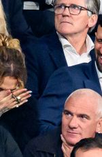 RITA ORA and Novak Djokovic at Rugby World Cup France 2023 Gold Final Match Between New-Zealand and South Africa at Stade de France in Paris 10/28/2023