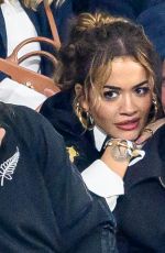 RITA ORA and Novak Djokovic at Rugby World Cup France 2023 Gold Final Match Between New-Zealand and South Africa at Stade de France in Paris 10/28/2023