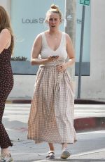 RUMER WILLIS Leaves Great White Restaurant on Melrose Ave in West Hollywood 10/25/2023
