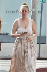 RUMER WILLIS Leaves Great White Restaurant on Melrose Ave in West Hollywood 10/25/2023