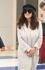 SALMA HAYEK Arrives at JFK Airport in New York 10/24/2023