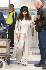 SALMA HAYEK Arrives at JFK Airport in New York 10/24/2023