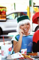 SARAH HYLAND and Wells Adams Kick Off Halloween at Sonic 10/16/2023