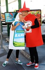 SARAH HYLAND and Wells Adams Kick Off Halloween at Sonic 10/16/2023
