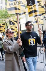 SARAH PAULSON at Sag-aftra Strike in New York 10/17/2022