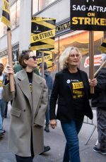 SARAH PAULSON at Sag-aftra Strike in New York 10/17/2022