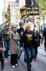 SARAH PAULSON at Sag-aftra Strike in New York 10/17/2022