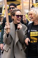 SARAH PAULSON at Sag-aftra Strike in New York 10/17/2022