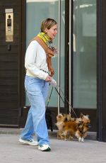 SARAH PAULSON Out with Her Dogs in New York 10/13/2023