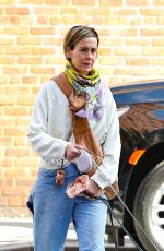 SARAH PAULSON Out with Her Dogs in New York 10/13/2023