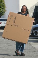 SASHA OBAMA Leaves a UPS Store in Los Angeles 10/24/2023
