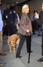 SELMA BLAIR Arrives with Her Service Dog at Today Morning Show in New York 10/05/2023