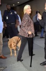 SELMA BLAIR Arrives with Her Service Dog at Today Morning Show in New York 10/05/2023