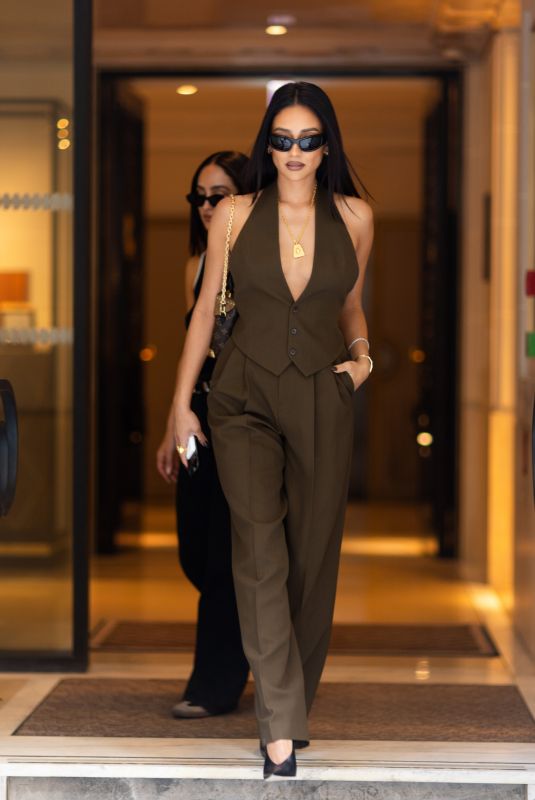 SHAY MITCHELL Leaves Her Hotel in Paris 10/03/2023