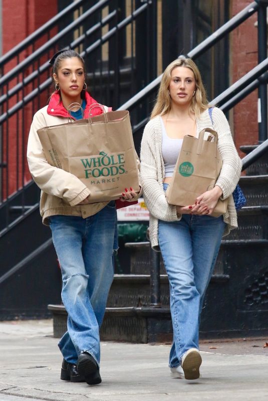 SISTINE and SOPHIA STALLONE Shopping at Whole Foods in New York 10/30/2023