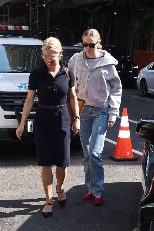 SOPHIE TURNER Out with Her Lawyer in New York 10/03/2023