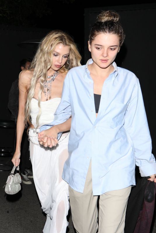 STELLA MAXWELL and CHARLOTTE LAWRENCE Leaves Kendall Jenner’s Halloween Party at Chateau Marmont 10/28/2023