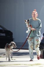 TALLULAH and RUMER WILLIS Out with Their Dogs in Los Angeles 10/06/2023