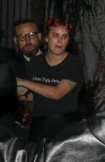 TALLULAH WILLIS Arrives at Vas Morgan and Michael Braun Halloween Party 10/28/2023