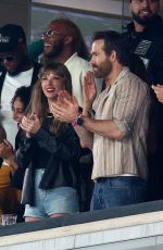 TAYLOR SWIFT, BLAKE LIVELY, SOPHIE TURNER and SABRINA CARPENTER at Kansas Chiefs vs. New York Jets Game in Newark 10/01/2023