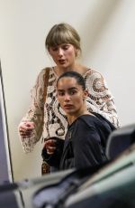 TAYLOR SWIFT, SELENA GOMEZ and ZOE KRAVITZ Out for Dinner at Sushi Park in West Hollywood 10/19/2023