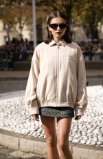 THYLANE BLONDEAU Arrives at Miu Miu Womenswear Spring/Summer 2024 Show at Paris Fashion Week 10/03/2023